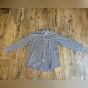 Brooks brothers regent blue and white checkered button down men’s shirt size xl